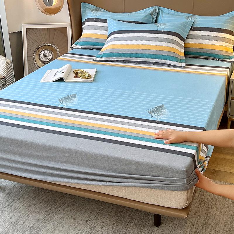 Thick Pure Cotton Flannel Fitted Bed Sheet: Non-Slip, All-Inclusive Mattress Protector