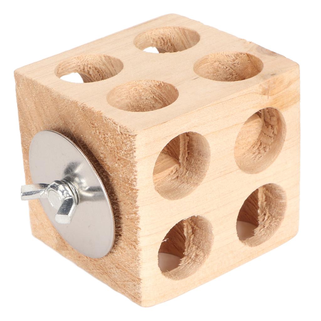 Bird Block Toy Foraging Shredding Wooden Block Chewing Toy for Lovebirds Cockatiels Budgies