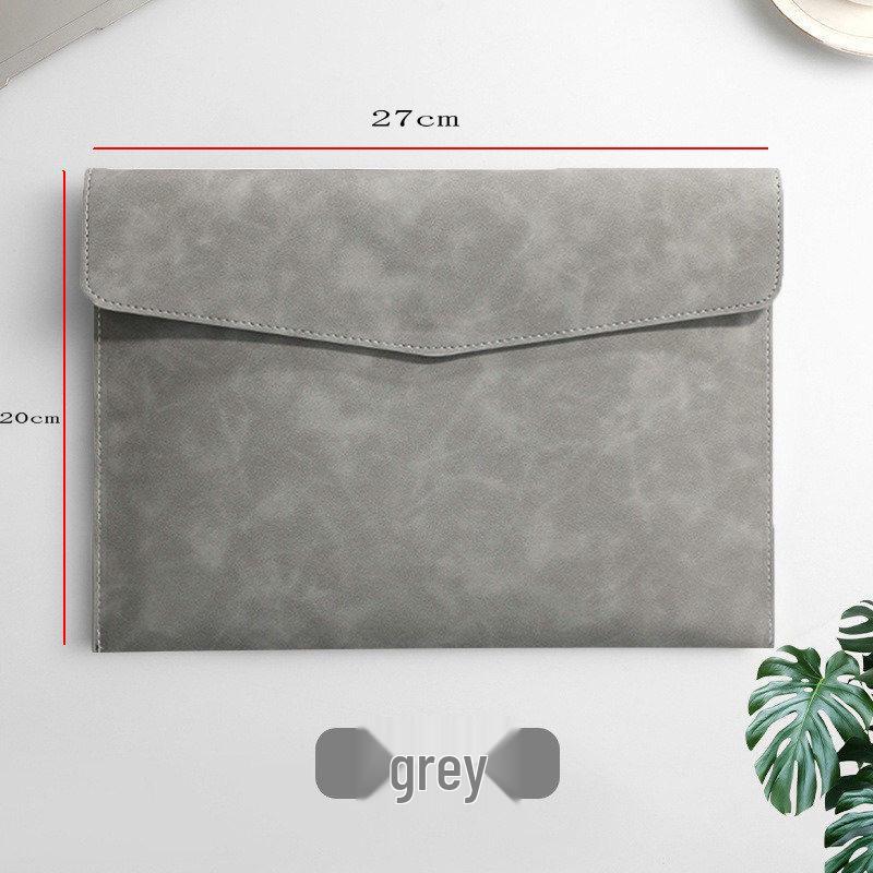 A4 Waterproof Leather File Folder, Large Capacity Business Document Bag with Custom Logo Options