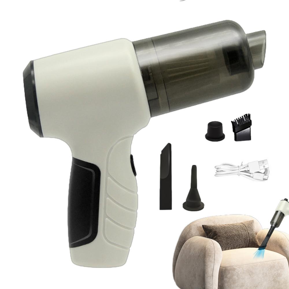 

Car Air Duster 5000PA Suction Auto Interior Cleaning Devices Powerful Handheld Vacuum For Sofa Bookshelf Keyboard Trailer RV білий