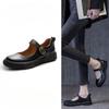 New Women's Shoes Soft-soled Retro Casual Flat One-shoulder Buckle Single Shoes