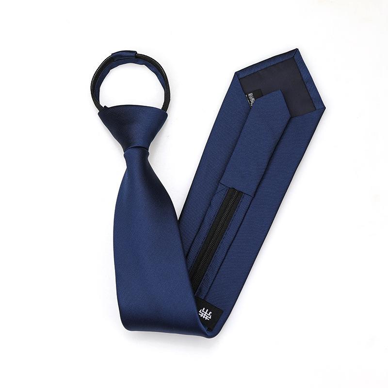 Black Zipper-Free Lazy Blue Men And Women Business Dress Interview To Work Groom Wedding Korean Version Narrow Tie