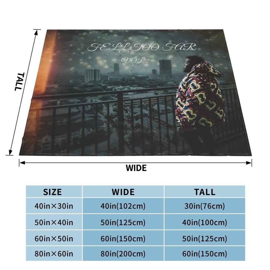 Rapper Rod Wave Blanket Pop Singer Music Wool Throw Blankets Summer Air Conditioning Personalised Lightweight Bedspread