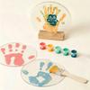Educational Craft Activity Set DIY Handprint Display Kit, Transparent Acrylic Panel And Wood Base Art Preschool Classroom Supplies Project,