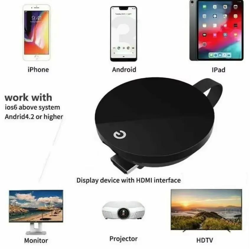 Support Chromecast Google Wireless WiFi mirascreen HDMI-compatible HD Display Dongle Media Streaming Video Tv Smart Home For ios