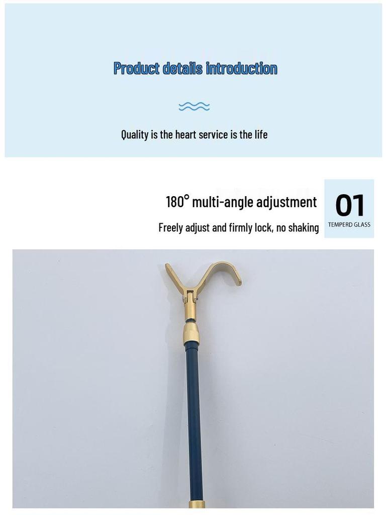 Universal Aluminum Alloy Rear Antenna Rod Holder - Full Metal S-Shaped Fishing Rod Support