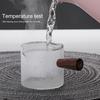 70/75/150ML Double Spout Wooden Handle Coffee Cup Heat Resistant Multipurpose Clear Scales Milk Coffee Measuring Cup for Home