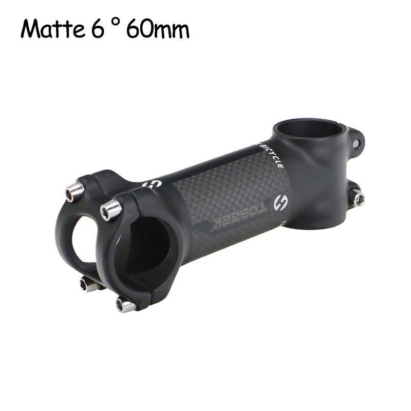 TOSEEK Fahrradlenker Vorbau Carbon Aluminium Rennrad MTB Bike Vorbau Ultraleicht 31.8 MTB Power 6/17 Grad Fahrradtisch Radsportteil