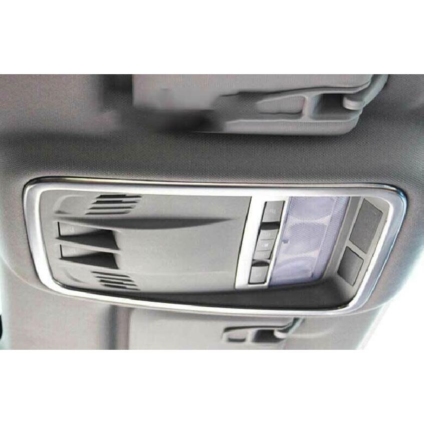 Silver Steel Front Reading Lamp Frame Cover Trim For Chevrolet Cruze 2016-2019