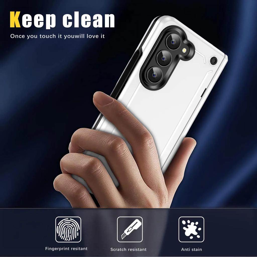 Modne składane etui pancerne etui do Samsung Galaxy Z Fold 5 Fold5 Zfold5 dwuwarstwowe etui na telefony komórkowe do Samsung Fold 5