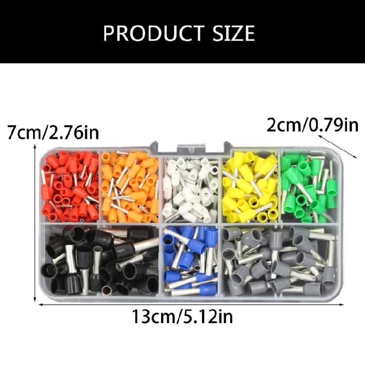 BrassWire Connectors 400pcs Insulated Ferrules Insulated crimps Terminals with Storage for Stable Electrical Connection