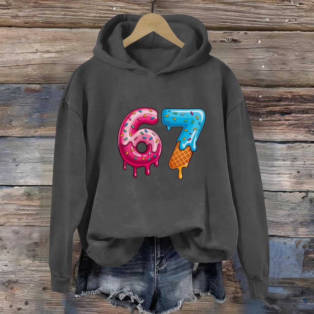 Women's Fashion Daily Versatile Casual Sweatshirts Long Sleeve Hooded Top Sweatshirts