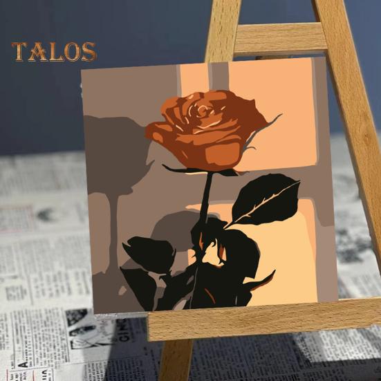 Malen nach Zahlen-Set für Erwachsene und Kinder, ungerahmt, Blumen, Acrylfarbe auf Leinwand, digitales Ölgemälde-Set zum Selbermachen für die Wanddekoration zu Hause