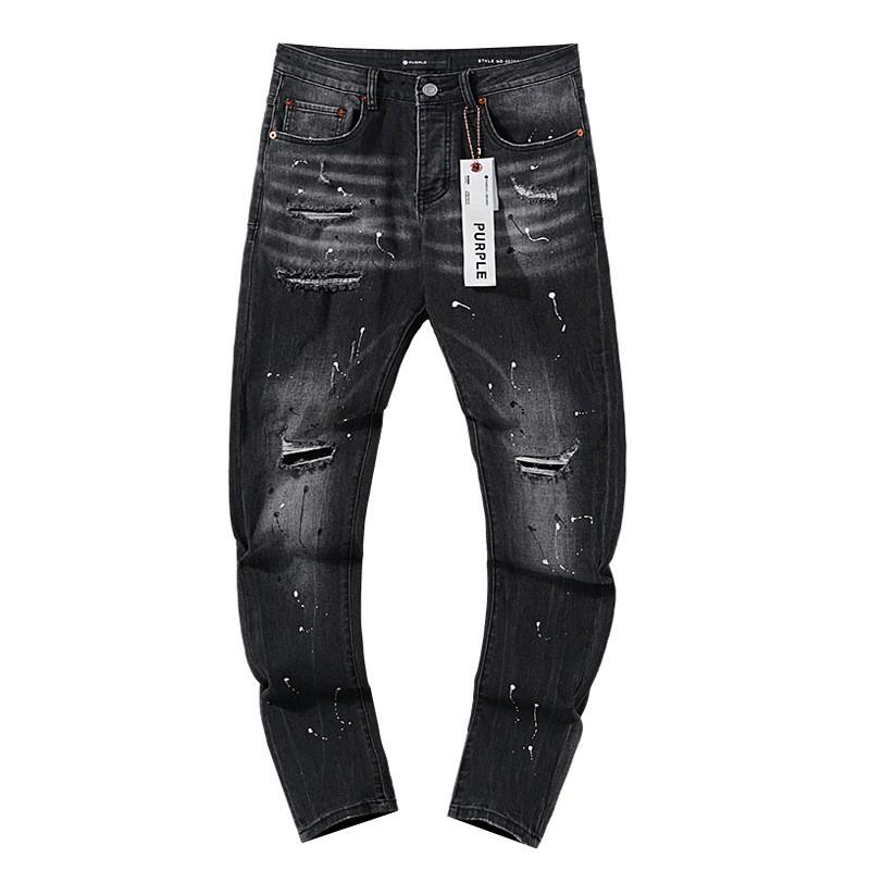 Jeans de Hombre Rectos con Parches Desgastados Estilo Vintage High Street Pantalones Casuales