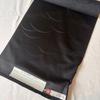 Used Fabric roll: Pure silk two-piece rain coat, Nishijin-ori, 100% silk, water-repellent, black base, textured pattern, for remaking