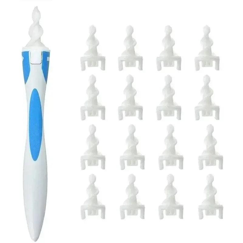 Soft Silicone Ear Wax Remover Tool Kit | 16 Replacement Tips for Easy Earwax Removal