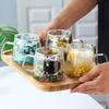 Coffee Tea Cup Double Wall Mug Milk Mug Clear Glass Cup Creative Dried Flower Glass Cup  Restaurant