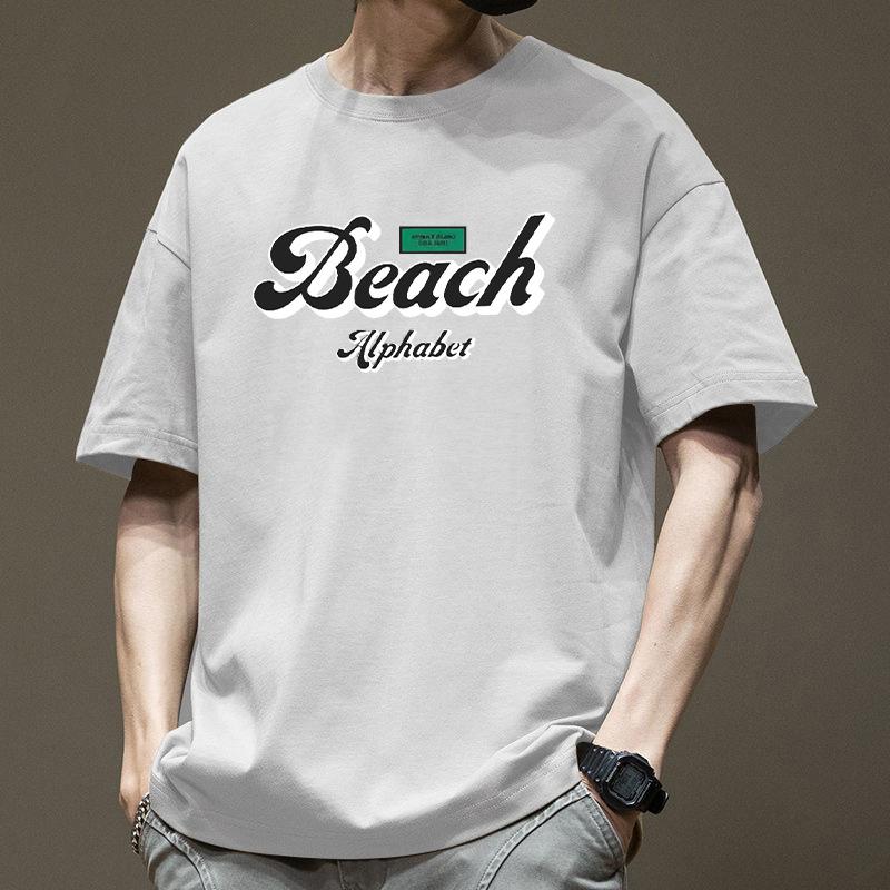 Cotton Short Sleeved T-shirt for Men 2025 New Summer Cool Men's Clothing Quick Drying Clothes Loose Men's T-shirt