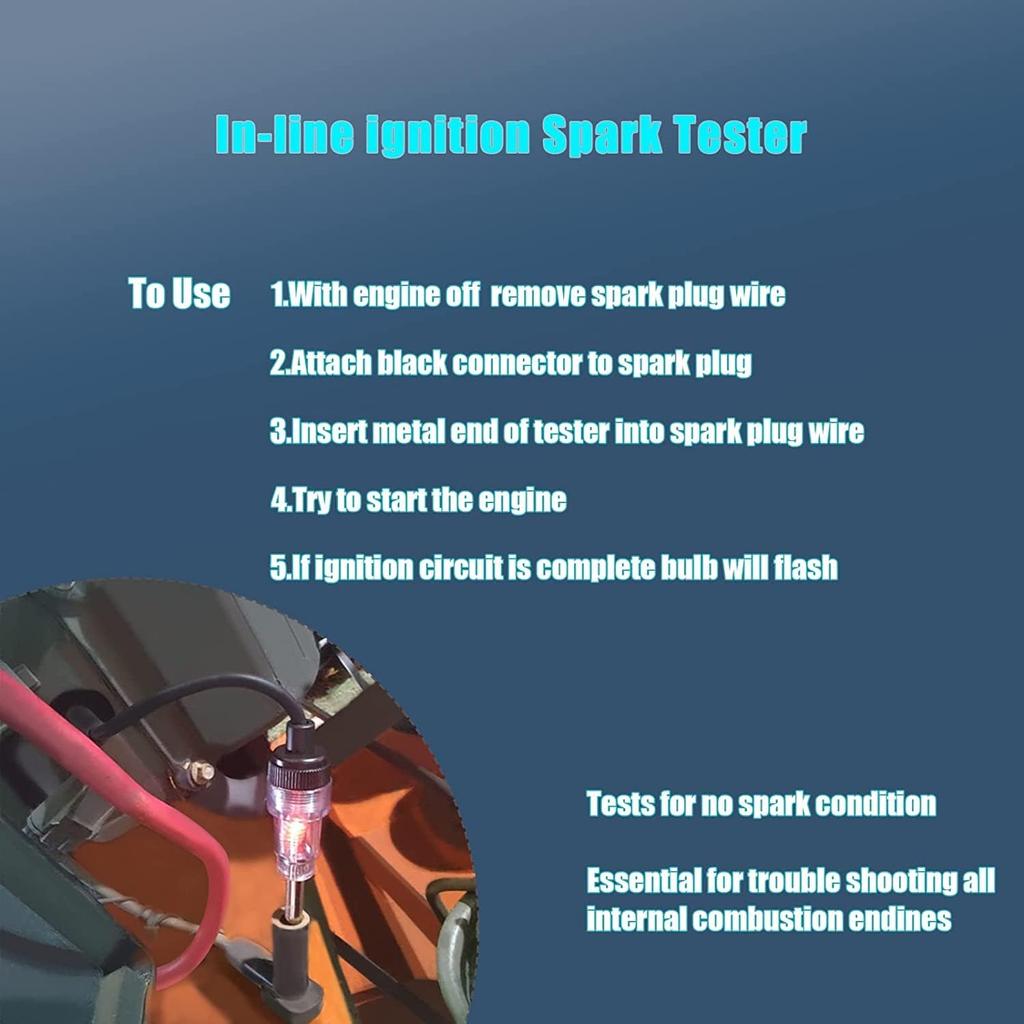 2023 Repair Tools Ignition System Coil Engine Test Car Spark Plug Tester In-Line Igniton Spark Tester Autos Diagnostic Test Tool