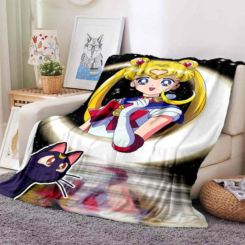 Various styles of Sailor Moon anime character blankets are suitable for use on beds, in bedrooms, on sofas, picnics, and other 1