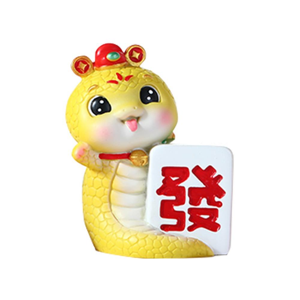 Mini Cartoon Snake Figurines Resin Car Interior Ornament Cute Snake Ornament  Spring Festival