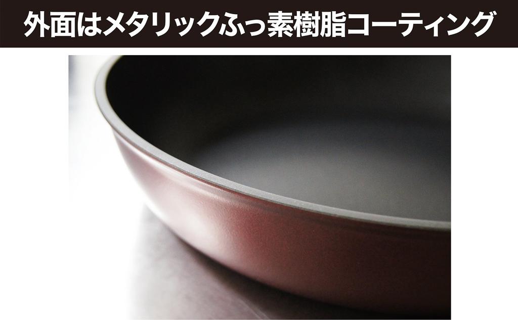 Urushiyama Metal Industry Frying Pan 20cm Heat Conductive and Heats Evenly Delicious Cooking Top Grade Teflon Platinum Plus Treatment Lightweight For