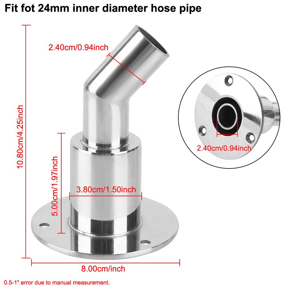 24mm Socket Hardware Part Stainless Steel Air Diesel Vent Heater Universal Thru Hull Exhaust Fitting Tube Pipe