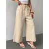JPNTKY Women's Fashion Casual Solid Color Print Pants & Capris