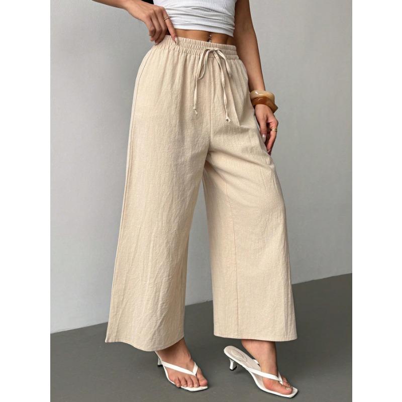 JPNTKY Women's Fashion Casual Solid Color Print Pants & Capris