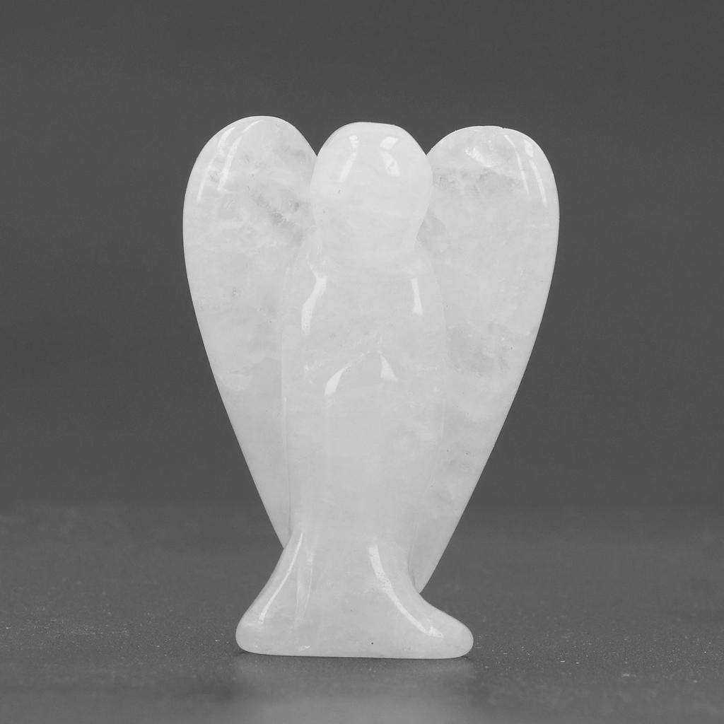 Crystal Angel Figurine 2 Inch Guardian Angel Statue Soothe Mood Pocket Healing Stone