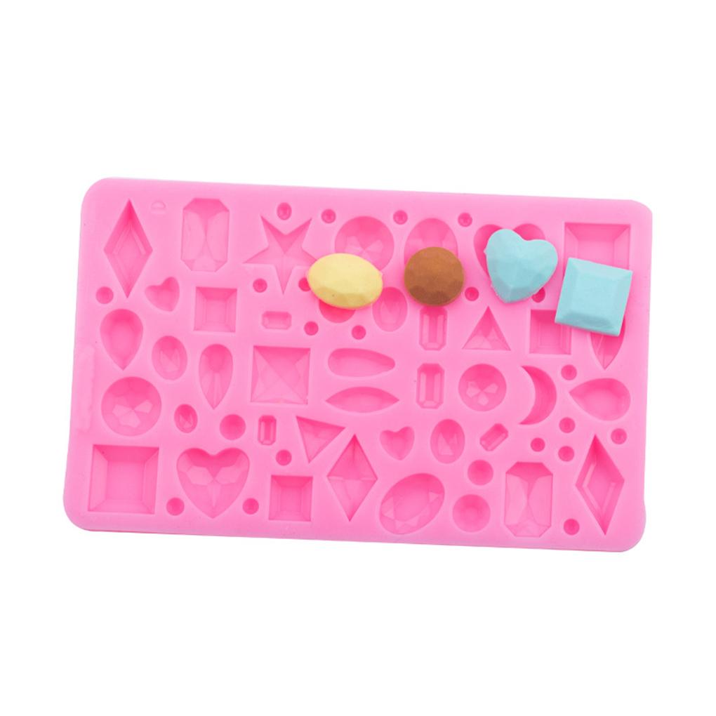 Heart Crystal Fondant Cookie Mold Home Bakery Reusable Washable Chocolate Silicone Mould Baking Tool Kitchen Gadget