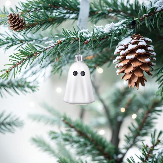 Halloween Hengende Spøkelsespynt Søt Rosa Hvit Spøkelse Halloween Treddekor Mini Spøkelsesdekorasjon for Hjemmefestdekor