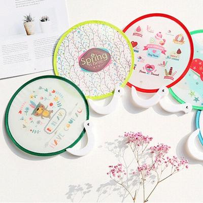 Japanese Style 1 Pcs Cooling Fans Handheld Pocket Size for Home,Travel Home Decor Foldable Fan Party Favor Round Fan