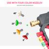 Short Gun Anti-Tangle Rotating High Pressure Car Wash Gun with 4-Color Nozzle Home Use SetPractical tools