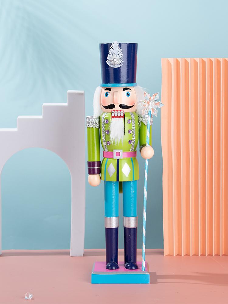 Colorful Candy Style Wooden Nutcracker Ornament