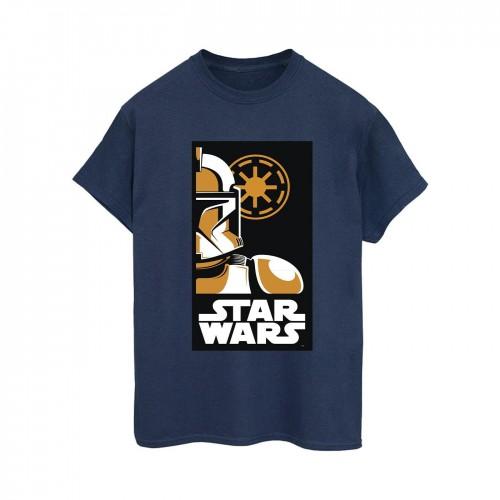 Star Wars Womens/Ladies Stormtrooper Art Poster Cotton Boyfriend T-Shirt