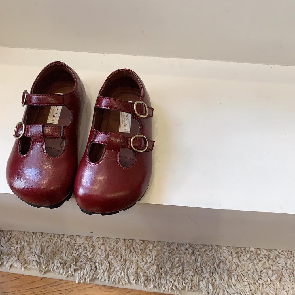 Retro Kinderlederschuhe 2025 Frühling und Herbst Mädchen Einzelschuhe flacher Schaft weiche Sohle Mädchen Prinzessinnenschuhe Doudou Babyschuhe Tide