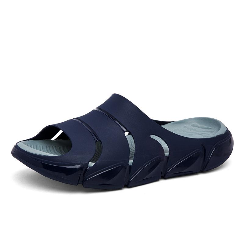 

ТПУ светящиеся тапочки на толстой подошве мужская летняя верхняя одежда желе сандалии для активного отдыха на пляже одно слово перетащить мужские ins tide 45