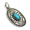 Good Vibrations Turquoise Native American Pendant, Sterling Silver 925