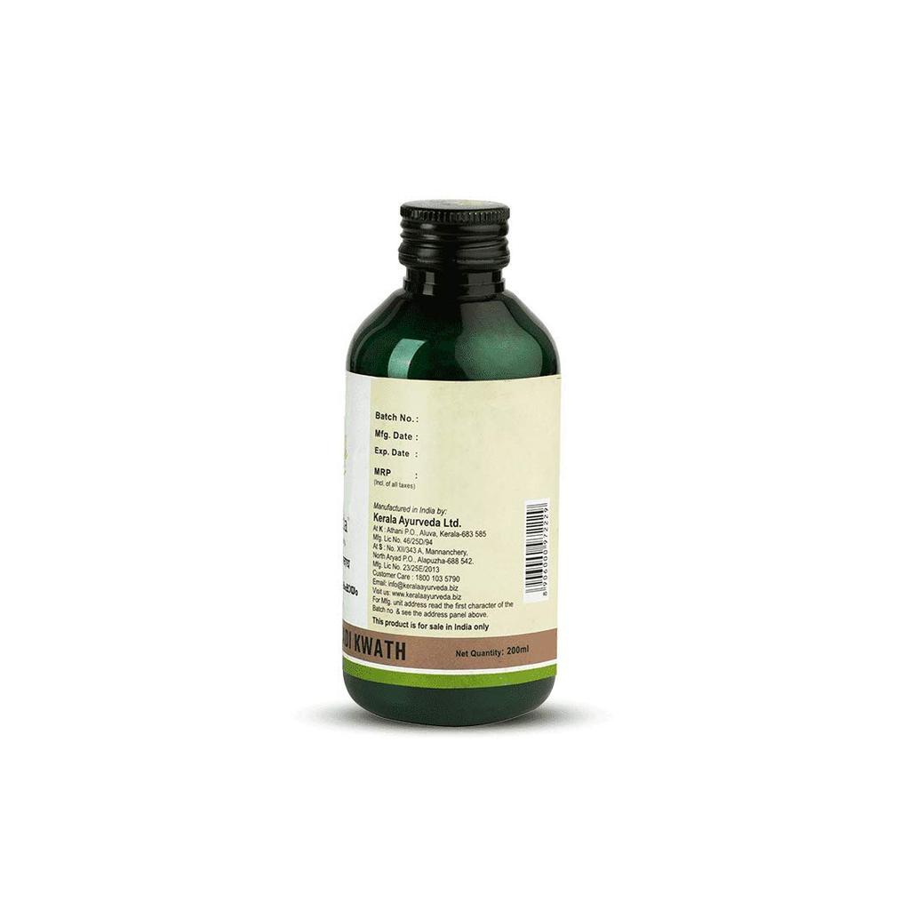 Kerala Ayurveda Mahamanjishtadi Kwath 200 ml Tonique Détoxifiant à Base de Plantes Pour le Bien-être de la Peau et l'Équilibre Corporel Quotidien