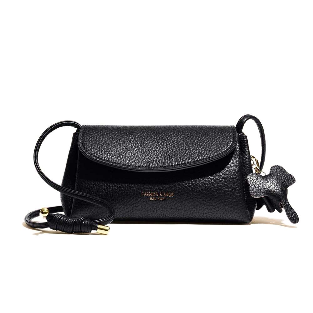 

Elegant Soft PU Pillow Bag Lightweight Mini Flip Crossbody Bag Women Shoulder Pouch Daily чёрный