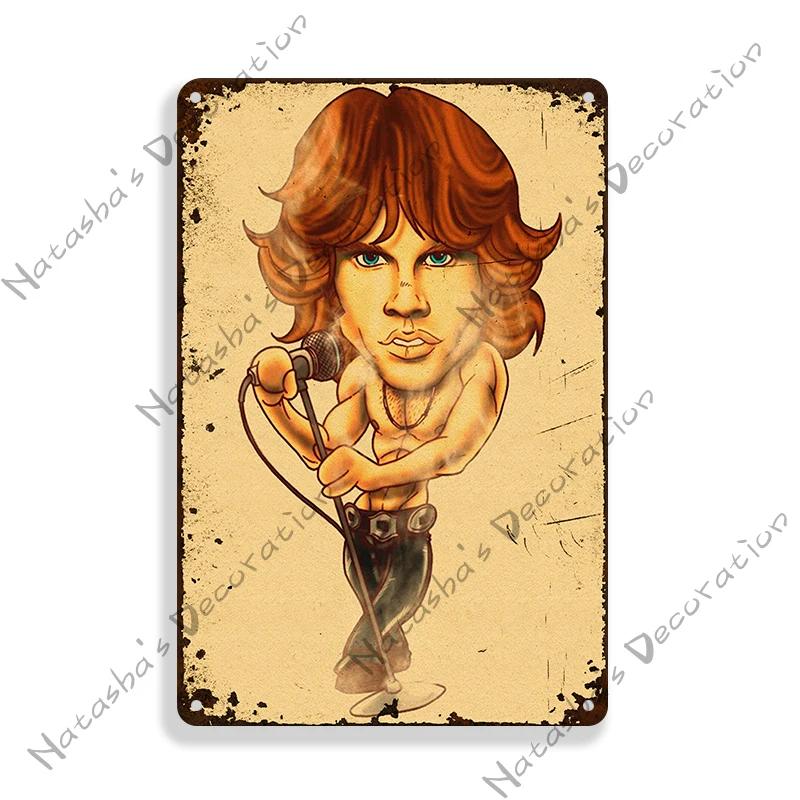 Rock Band Sign DOORS Decorative Sign Jim Morrison Metal Sign Rusty Metal Plaque Retro Metal Poster Music Metal Sign BAR PUB Sign