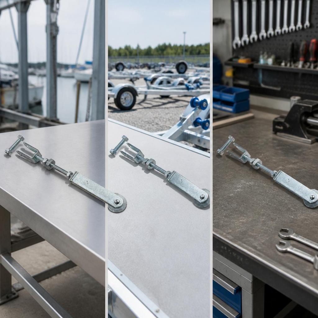 Boat Trailer Brake Adjuster Marine Grade Steel with Threaded Rod