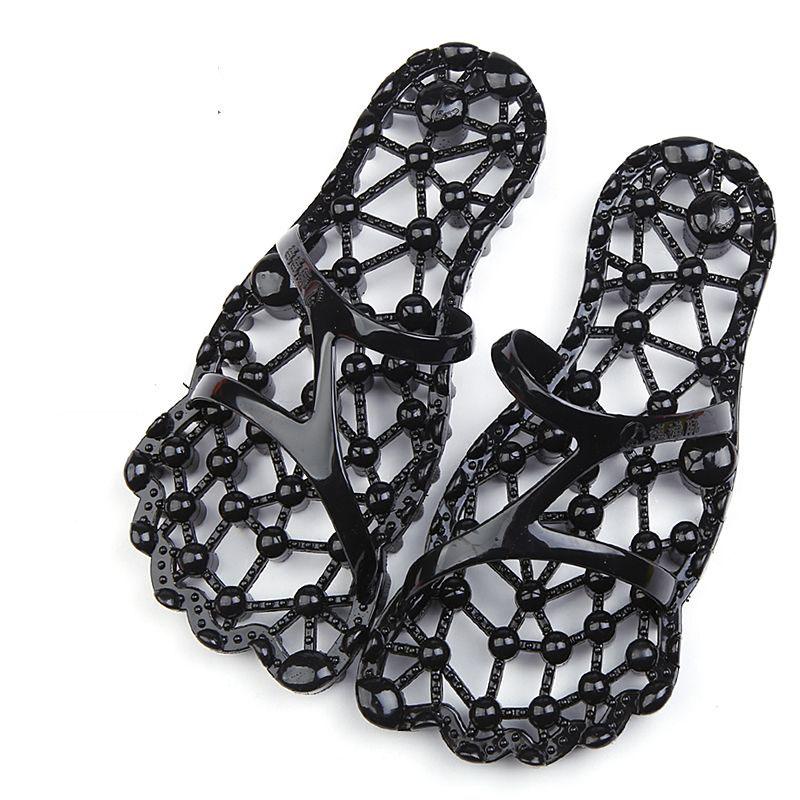 

Нескользящие тапочки для ванной комнаты, женские летние массажные мужские тапочки с мягкой подошвой для ног, мужские тапочки 39/40 чёрный