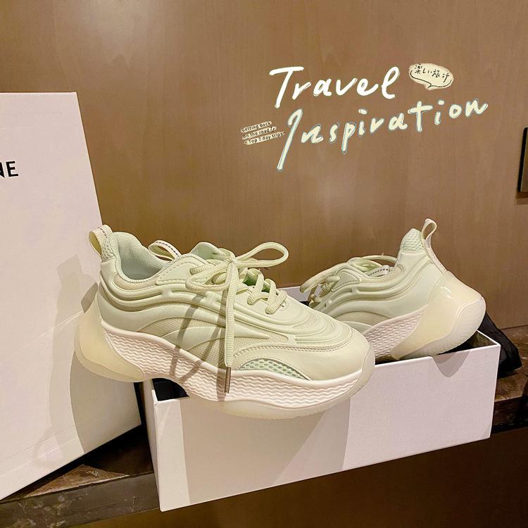 Cream cake super soft platform dad shoes for women, spring 2025 new Korean version of casual sports running shoes for women