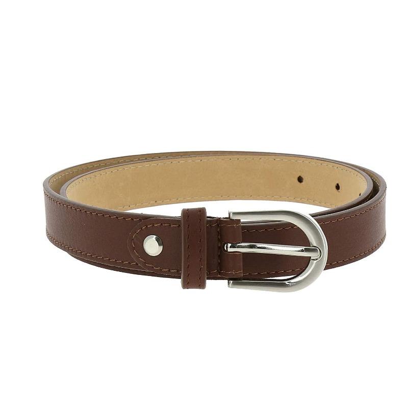 

Ladies belt, first layer cowhide black pin buckle belt, multi-color optional belt 95-125cm коричневий
