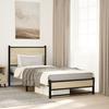 Vidaxl Metal Bed Frame, Without Mattress, Sonoma Oak, 90X190 Cm