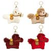 Ideal Gift Plush Horse Keychain Charm for New Year Birthday or Special Occasions Representing Wealth and Happiness