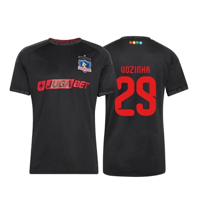 2026 Colo-Colo Vozinha #29 Kısa Kollu File Erkek Kadın Futbol Forması, Y2K Spor Taraftarı Sokak Giyimi Bol Spor Tişört Hızlı Kuruyan Gömlek