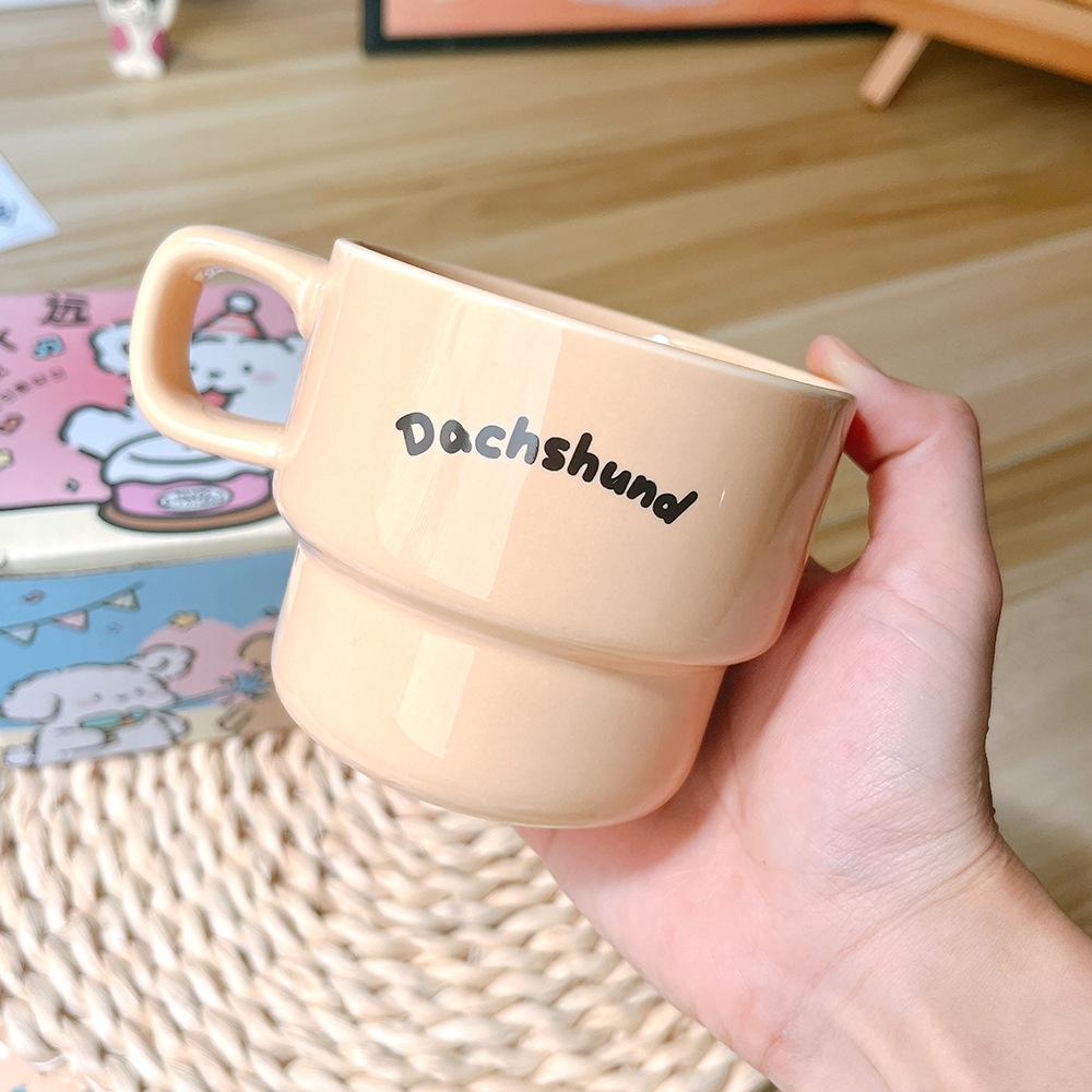 Cartoon Mug Ceramic Cup Coffee Milk Cup Cute Ceramic Breakfast Birthday Souvenir Couple Gift